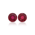 1.35 Carat Red MOZAMBIQUE Round Rubies Pair