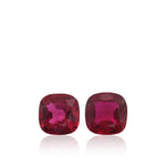 1.86 Carat Red MOZAMBIQUE Cushion Rubies Pair
