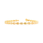 Light Yellow Pear Diamond Bracelet