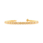 Bracciale tennis con diamanti taglio cuscino giallo chiaro