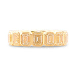 Light Yellow Emerald-cut Diamond Full Eternity Ring