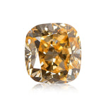 0,52 Karat Fancy Intense Orange Yellow Cushion Diamant SI1 GIA
