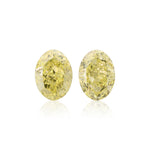 2.01 Carat Fancy Yellow Oval Diamonds VVS2 GIA