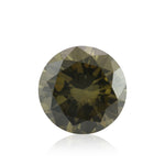 2.02 Carat Fancy Dark Brown Greenish Yellow Round Diamond SI2 GIA