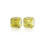 2.02 Carat Fancy Intense Yellow Asscher Diamonds VVS2 GIA