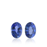 2,05 Karat blaue, ovale Saphire aus SRI LANKA, Paar