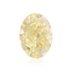 2.15 Carat Fancy Light Yellow Oval Diamond IF GIA