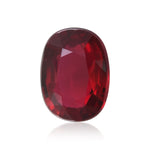 ياقوتة حمراء بيضاوية الشكل من موزمبيق، وزنها 3.00 قيراط، تصنيف AGL