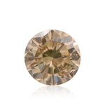 Diamante tondo marrone giallastro elegante da 3,02 carati I1 GIA
