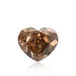 3.13 Carat Fancy Dark Orangy Brown Heart Diamond SI1 GIA