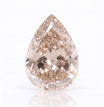 3.39 Carat Fancy Light Pink Brown Pear Diamond VVS2 GIA