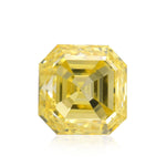 Diamante Asscher Giallo Intenso Fantasia 0,39 carati VS2 GIA