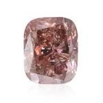 Diamante con taglio a cuscino, 0,82 carati, Fancy Deep Orangy Pink (I1) GIA