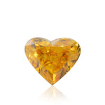 0.31 Carat Fancy Intense Orange Yellow HEART Diamond SI1 GIA