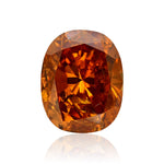 0,71 Karat Fancy Deep Yellowish Orange Cushion Diamant (I2) GIA