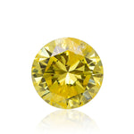 Diamante rotondo taglio brillante fantasia giallo intenso da 0,49 carati (I1) GIA