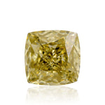 1.29 Karat Fancy Deep Brownish Greenish Yellow Cushion Diamant VVS2 GIA