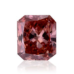 0.78 Carat Fancy Deep Pink Radiant Diamond (I1) GIA