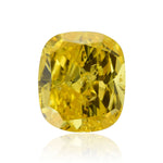 Diamante GIA a Cuscino da 0,41 carati Giallo Fancy Vivid (SI2)