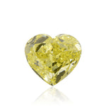 1.50 Carat Fancy Intense Yellow HEART Diamond SI1 GIA