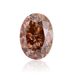 0.80 Carat Fancy Brown Orange Oval Diamond (SI2) GIA