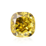 0.50 Carat Fancy Deep Brownish Greenish Yellow Cushion Diamond SI1 GIA