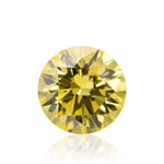 0.35 Carat Fancy Intense Yellow Round Brilliant Diamond I1 GIA