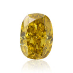 2.51 Carat Fancy Deep Yellow Cushion Diamond SI2 GIA