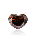 5.23 Karat ausgefallener dunkel-orangebrauner HERZ-Diamant (SI1) GIA