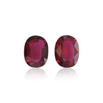4.08 Carat Red Oval Rubies GRS Pair