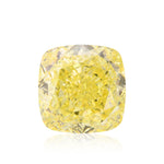4.07 Carat Fancy Intense Yellow Cushion Diamond VS1 GIA