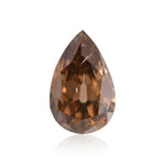 Diamante GIA a forma di pera arancione-marrone scuro (Fancy Dark Orange Brown Pear) SI2 da 4,24 carati