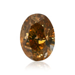 ألماسة بيضاوية Fancy Deep Brown Yellow بوزن 2.01 قيراط (I1) GIA