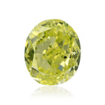 0.45 Carat Fancy Intense Green Yellow Oval Diamond SI2 GIA