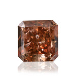 0.48 Carat Fancy Deep Orangy Pink Radiant Diamond (I1) GIA