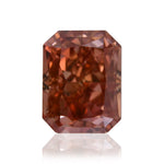 0.66 Carat Fancy Deep Brown Pink Radiant Diamond SI1 GIA