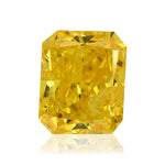 1.11 Carat Fancy Vivid Orangy Yellow Radiant Diamond (I2) GIA