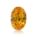 0.70 Carat Fancy Vivid Orange Yellow Oval Diamond SI1 GIA