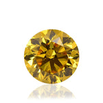 0.35 Carat Fancy Vivid Orangy Yellow Round Brilliant Diamond SI1 GIA