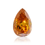 0.39 Carat Fancy Deep Yellow Orange Pear Diamond (SI1) GIA