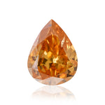 Diamante a Goccia Giallo Arancio Fantasia Intenso da 0,31 Carati I2 GIA
