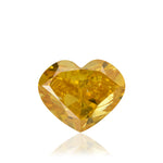 1.45 Carat Fancy Intense Orange Yellow HEART Diamond (SI2) GIA