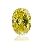0,75 Karat Fancy Vivid Yellow Oval Diamant VS2 GIA