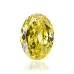 0.51 Karat Fancy Vivid Yellow Oval Diamant VS1 GIA