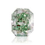 0.31 Carat Fancy Intense Green Radiant Diamond (I1) GIA