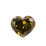 ألماسة 0.63 قيراط Fancy Deep Brown Greenish Yellow بشكل HEART بدرجة نقاء SI1 من GIA