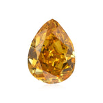 0,43 Karat Fancy Deep Orange Yellow Pear Diamant VS2 GIA