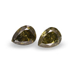 4.04 Carat Chameleon Pear Diamonds (I1) GIA