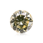 0.39 Carat Fancy Grayish Yellowish Green Round Diamond (VS2) GIA