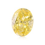 0.40 Carat Fancy Intense Yellow Oval Diamond VVS2 GIA